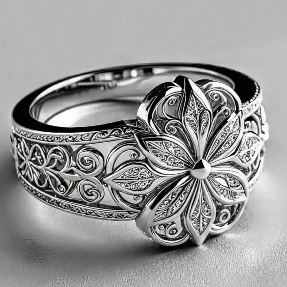 Boho flower ring M1337